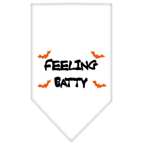 Feeling Batty Screen Print Bandana White Small Default Title