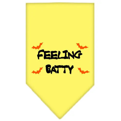 Feeling Batty Screen Print Bandana Yellow Small Default Title