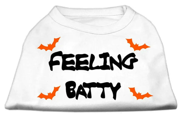 Feeling-Batty-Screen-Print-Shirts-White-Lg-GreatEagleInc-333843873