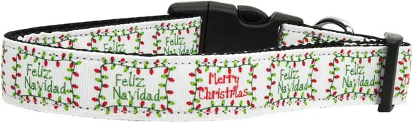 Feliz-Navidad-Nylon-Dog-Collar-Xs-GreatEagleInc-320032950
