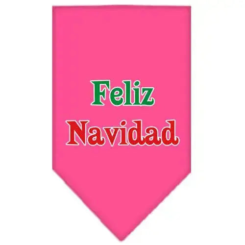 Feliz-Navidad-Screen-Print-Bandana-Bright-Pink-Large-GreatEagleInc-333814877