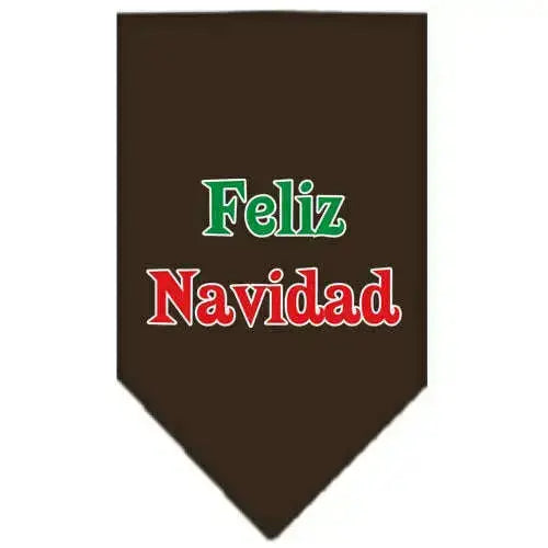 Feliz-Navidad-Screen-Print-Bandana-Cocoa-Small-GreatEagleInc-333814227