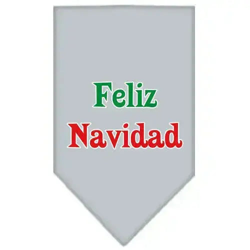 Feliz-Navidad-Screen-Print-Bandana-Grey-Large-GreatEagleInc-333814779