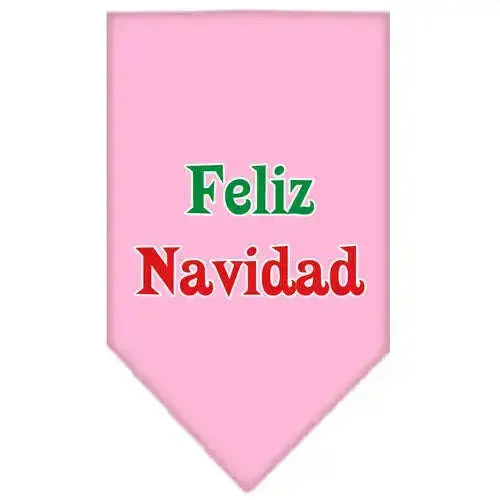 Feliz-Navidad-Screen-Print-Bandana-Light-Pink-Large-GreatEagleInc-333835410