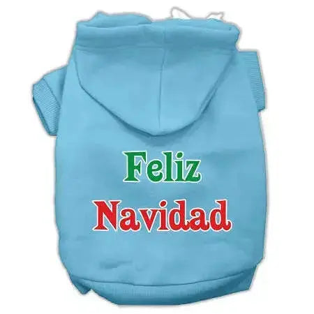 Feliz-Navidad-Screen-Print-Pet-Hoodies-Baby-Blue-M-GreatEagleInc-319390242