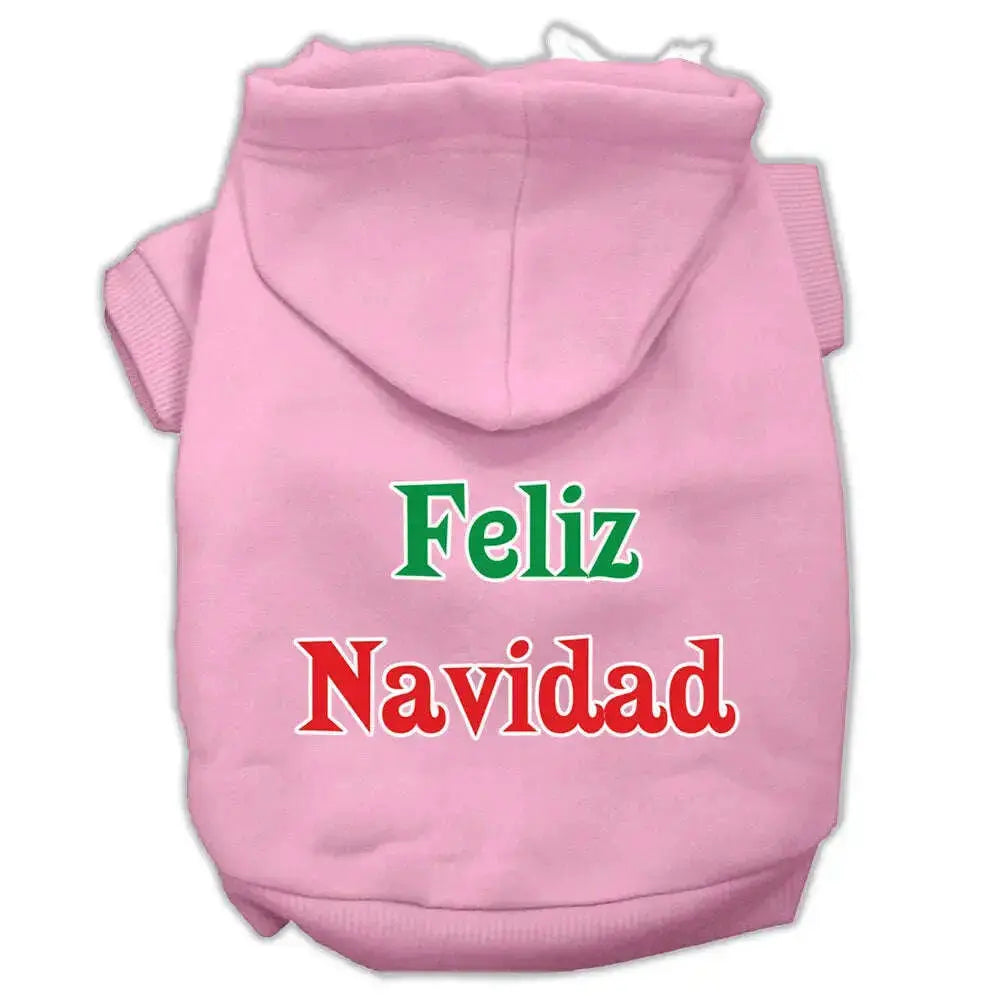 Feliz-Navidad-Screen-Print-Pet-Hoodies-Light-Pink-Xs-GreatEagleInc-333711834
