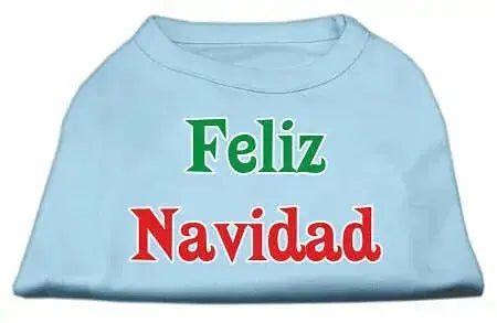 Feliz-Navidad-Screen-Print-Shirts-Baby-Blue-M-GreatEagleInc-333707281