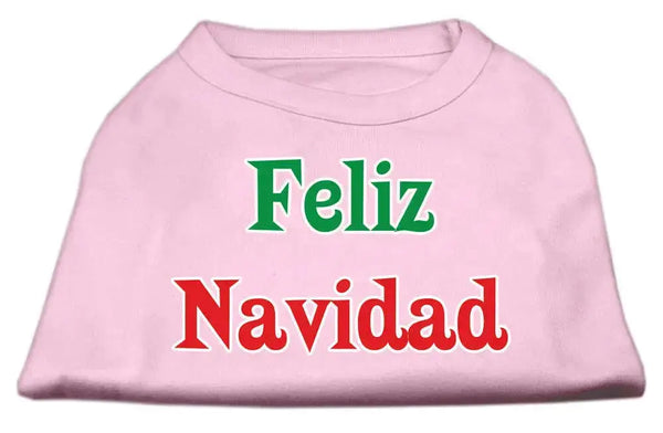 Feliz-Navidad-Screen-Print-Shirts-Light-Pink-Xs-GreatEagleInc-333829921