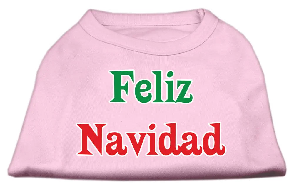 Feliz Navidad Screen Print Shirts Light Pink Xxl Default Title