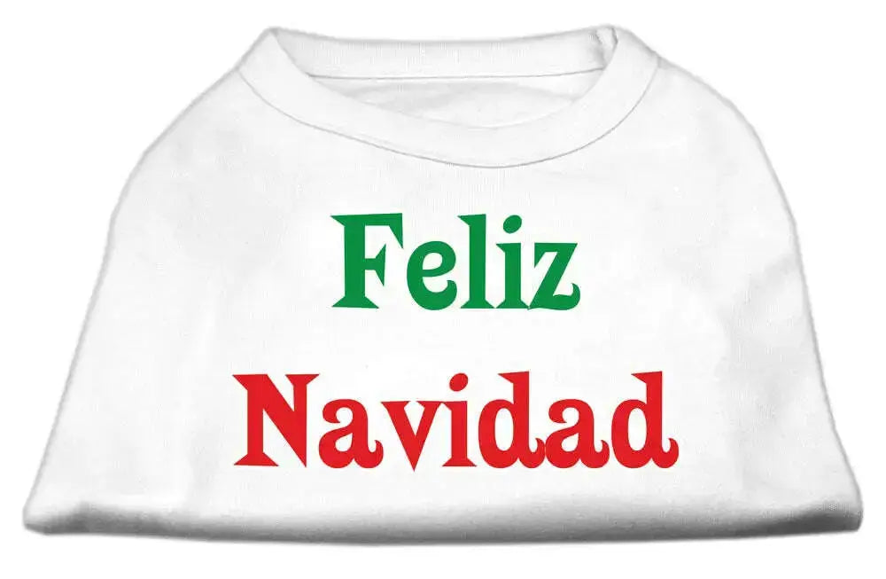Feliz-Navidad-Screen-Print-Shirts-White-Xxl-GreatEagleInc-333669731