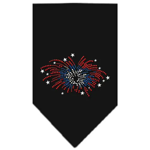 Fireworks Rhinestone Bandana Black Small Default Title