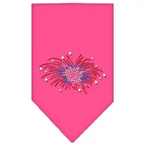 Fireworks-Rhinestone-Bandana-Bright-Pink-Small-GreatEagleInc-319310878