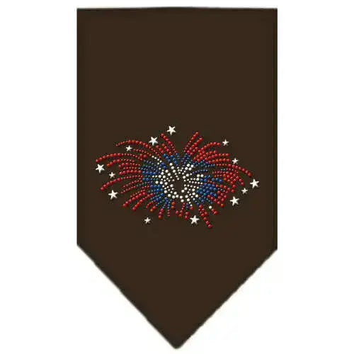 Fireworks-Rhinestone-Bandana-Cocoa-Large-GreatEagleInc-319312022
