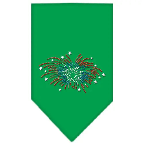 Fireworks Rhinestone Bandana Emerald Green Large Default Title