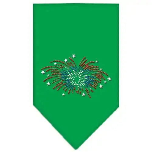 Fireworks-Rhinestone-Bandana-Emerald-Green-Small-GreatEagleInc-319310659