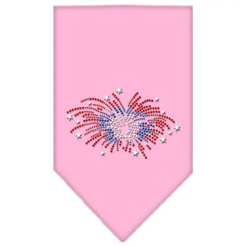 Fireworks Rhinestone Bandana Light Pink Large Default Title