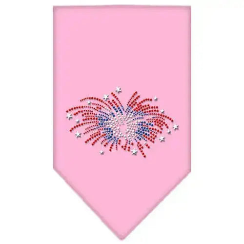 Fireworks-Rhinestone-Bandana-Light-Pink-Large-GreatEagleInc-319311641