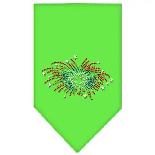 Fireworks-Rhinestone-Bandana-Lime-Green-Small-GreatEagleInc-319310436