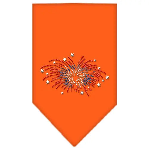 Fireworks Rhinestone Bandana Orange Small Default Title