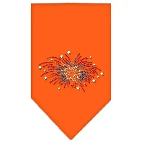 Fireworks-Rhinestone-Bandana-Orange-Small-GreatEagleInc-319310135