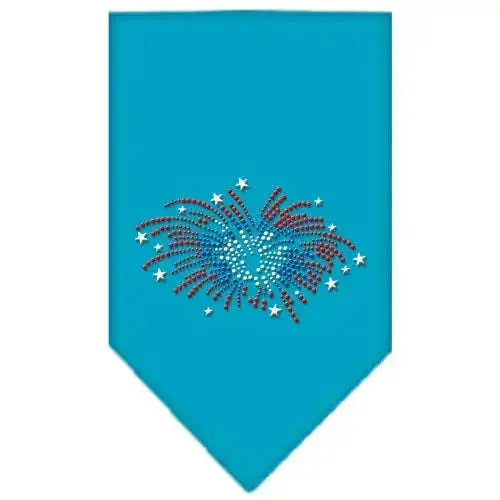 Fireworks-Rhinestone-Bandana-Turquoise-Large-GreatEagleInc-319311226