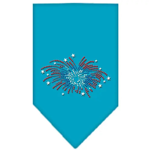 Fireworks Rhinestone Bandana Turquoise Small Default Title