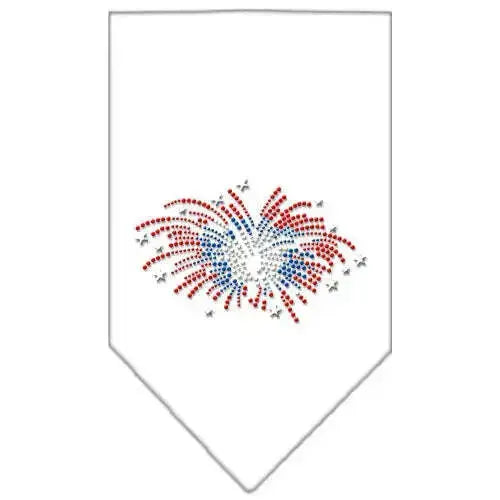 Fireworks-Rhinestone-Bandana-White-Small-GreatEagleInc-319309813