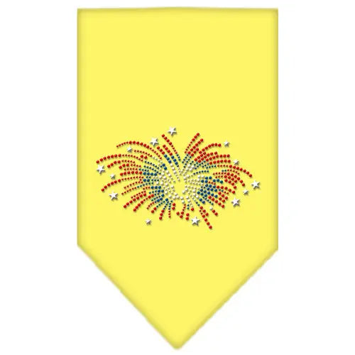 Fireworks Rhinestone Bandana Yellow Large Default Title