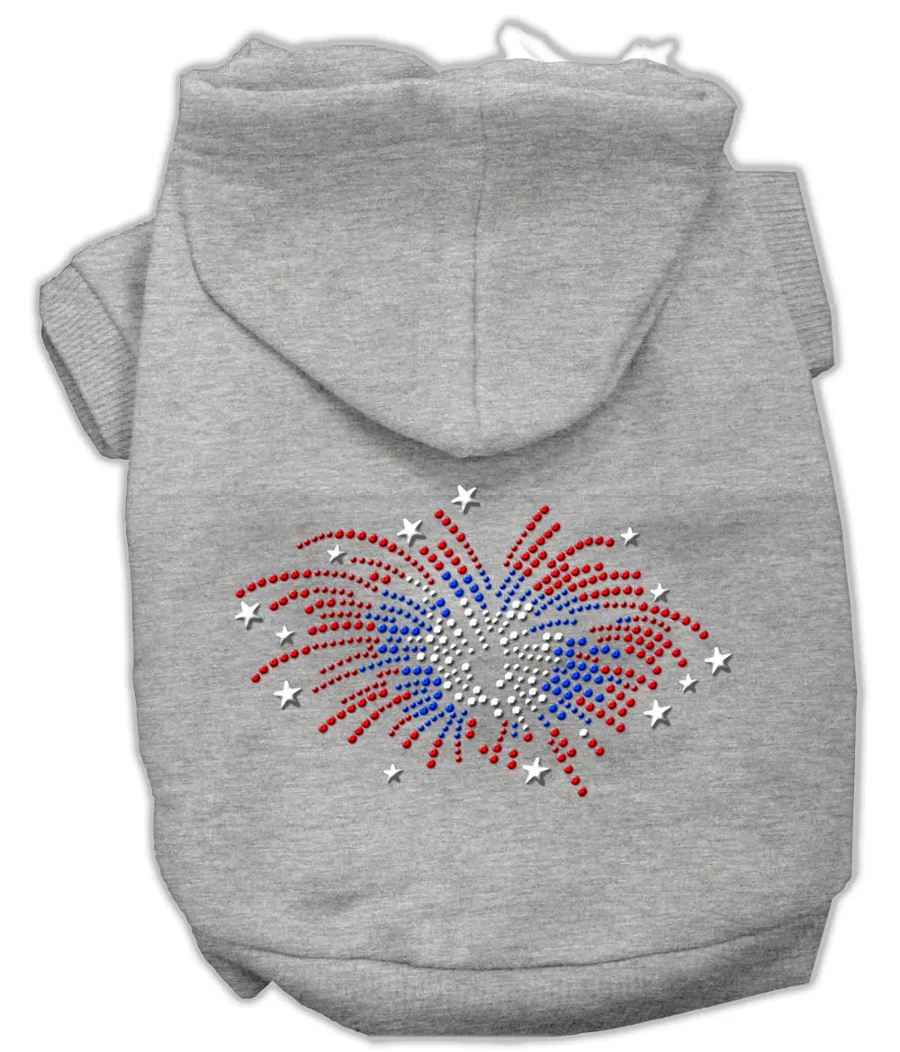 Fireworks Rhinestone Hoodie Grey Xxl Default Title