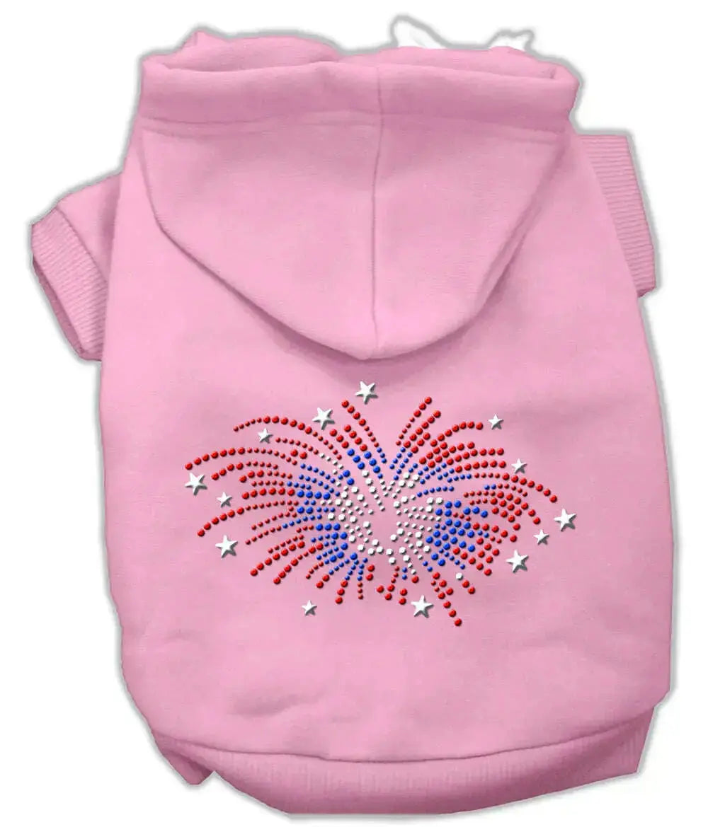 Fireworks-Rhinestone-Hoodie-Pink-M-GreatEagleInc-333865751