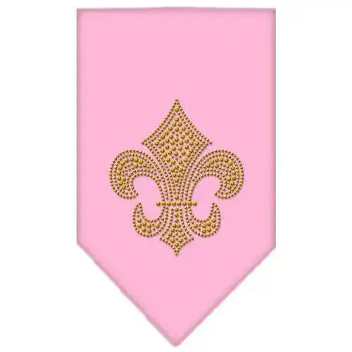 Fleur-De-Lis-Gold-Rhinestone-Bandana-Light-Pink-Large-GreatEagleInc-319307229