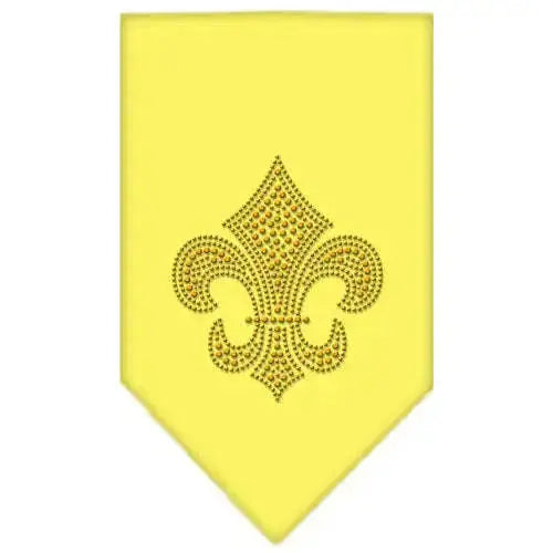 Fleur-De-Lis-Gold-Rhinestone-Bandana-Yellow-Small-GreatEagleInc-319038044