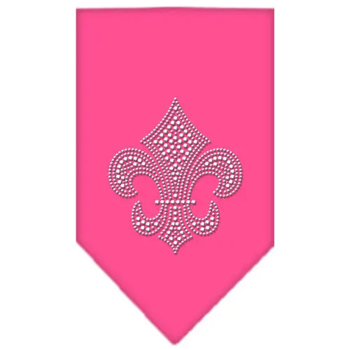 Fleur De Lis Rhinestone Bandana Bright Pink Large Default Title