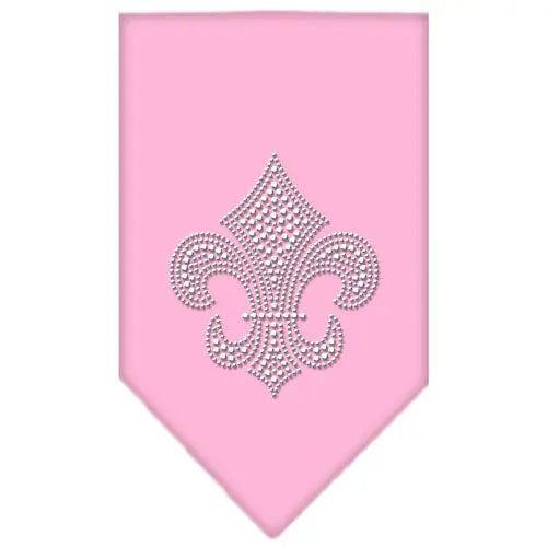 Fleur De Lis Rhinestone Bandana Light Pink Small Default Title
