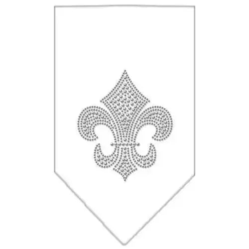 Fleur-De-Lis-Rhinestone-Bandana-White-Large-GreatEagleInc-319308829