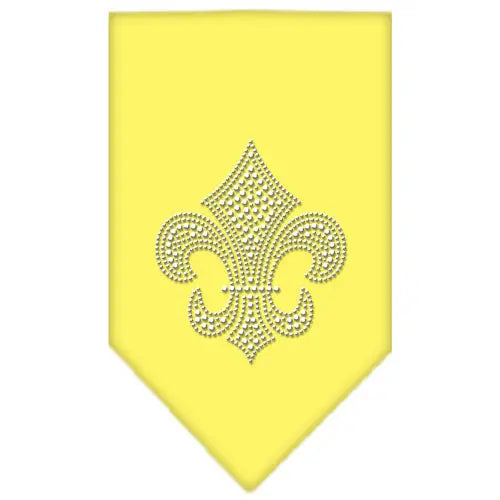 Fleur De Lis Rhinestone Bandana Yellow Large Default Title