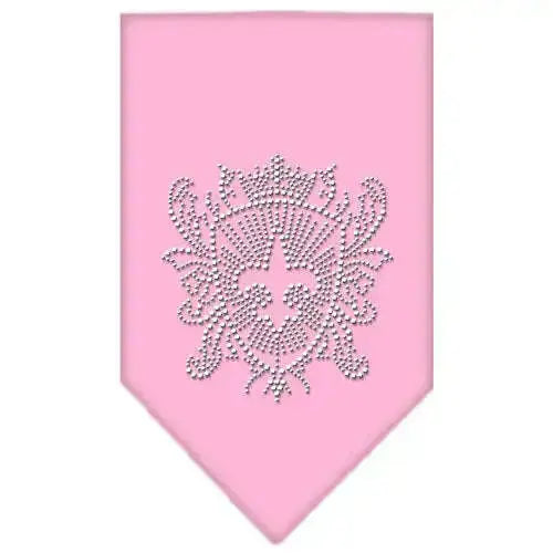 Fleur-De-Lis-Shield-Rhinestone-Bandana-Light-Pink-Large-GreatEagleInc-319037517