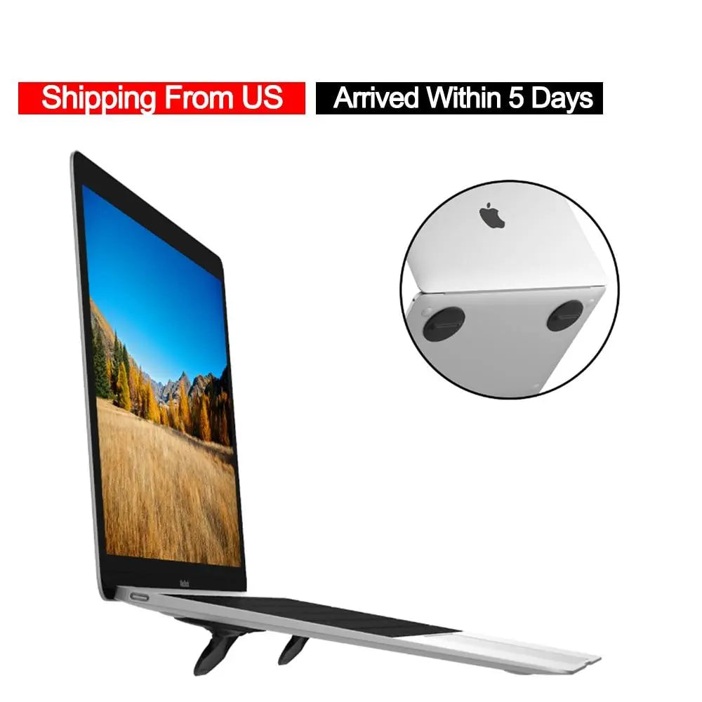 Folding Laptop Shelf Cooling Invisible Tilt Increase Bracket Notebook Support Elevated Pad For Macbook pro Lenovo (2pcs) - GreatEagleInc
