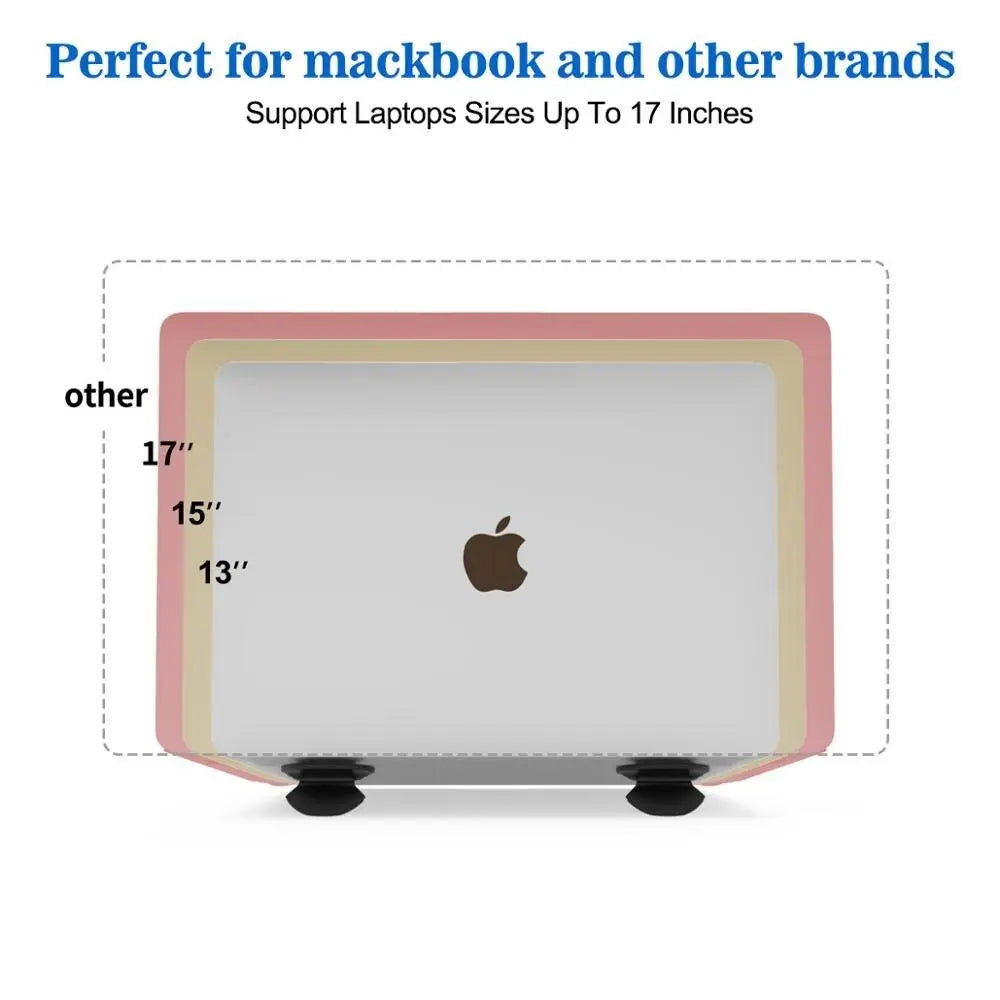 Folding Laptop Shelf Cooling Invisible Tilt Increase Bracket Notebook Support Elevated Pad For Macbook pro Lenovo (2pcs) - GreatEagleInc