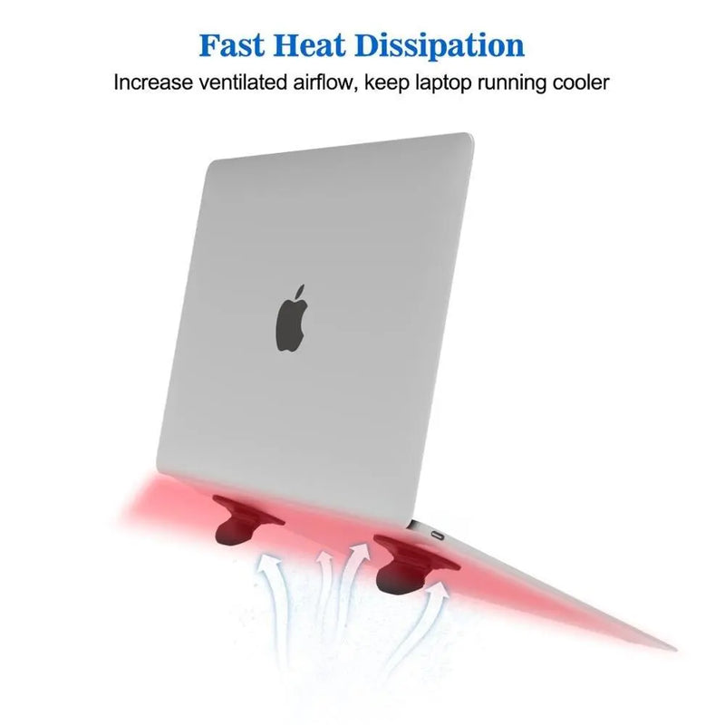 Folding Laptop Shelf Cooling Invisible Tilt Increase Bracket Notebook Support Elevated Pad For Macbook pro Lenovo (2pcs) - GreatEagleInc