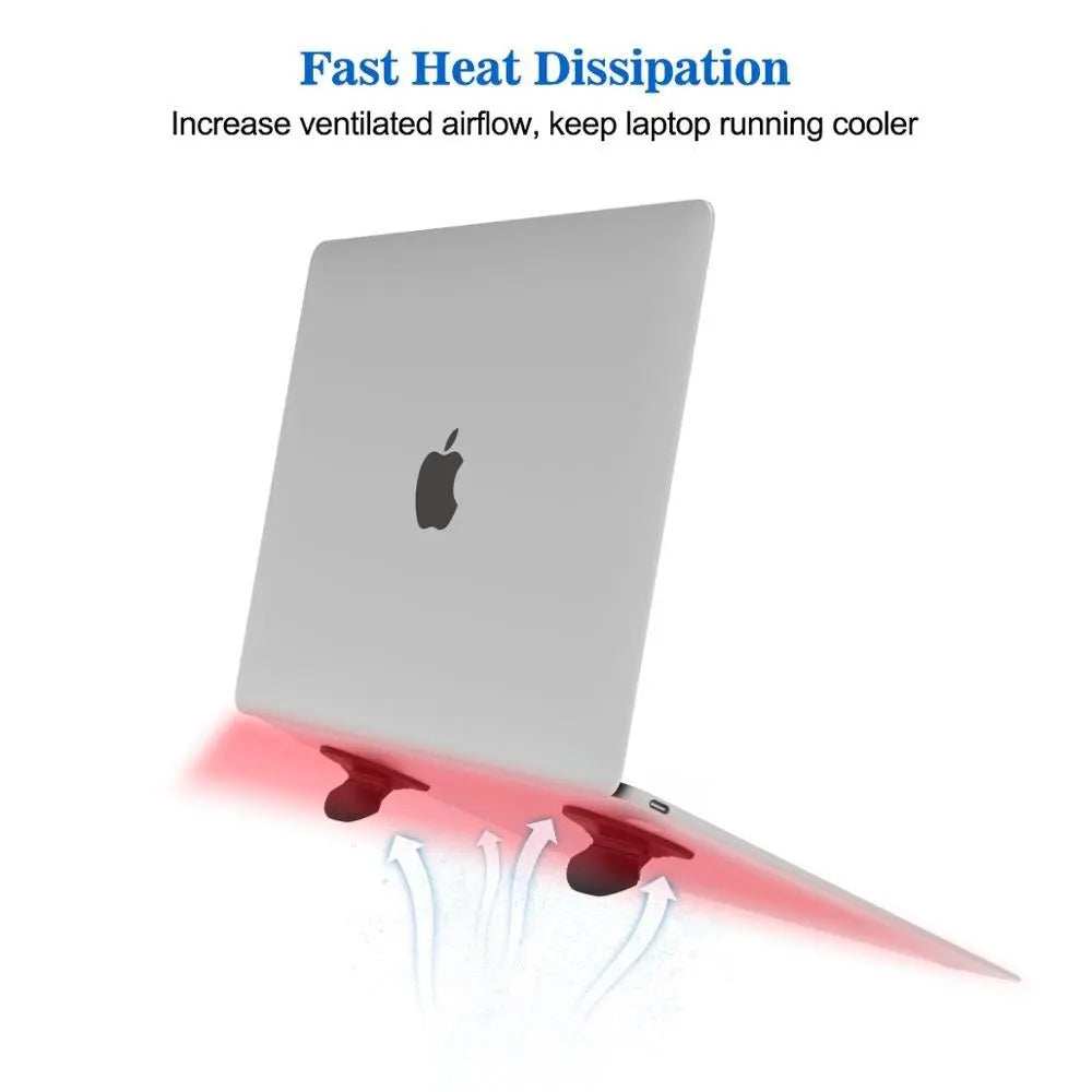 Folding Laptop Shelf Cooling Invisible Tilt Increase Bracket Notebook Support Elevated Pad For Macbook pro Lenovo (2pcs) - GreatEagleInc