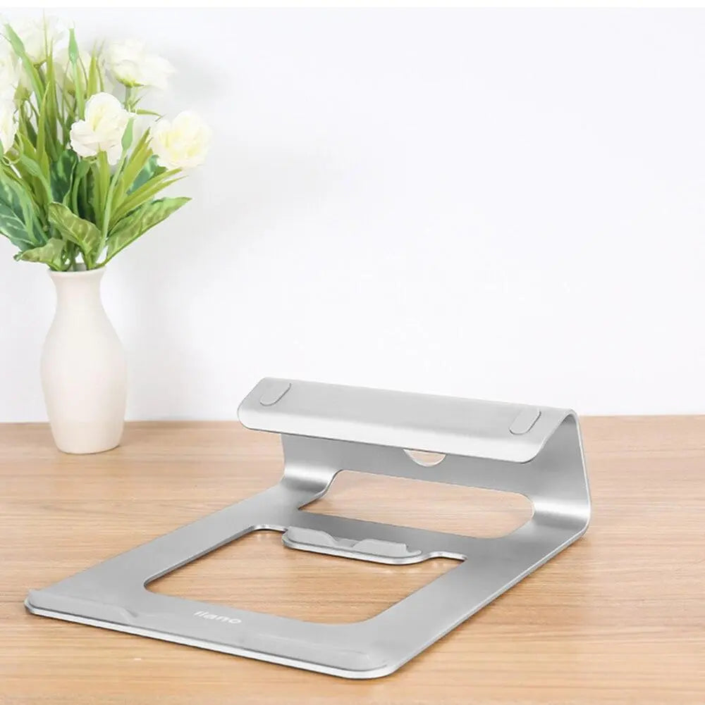 Folding Laptop Stand Support for MacBook Air Pro Stand Cooling Adjustable Desk Stand Tablet Holder for Lenovo Asus Dell (Dark Gray) - GreatEagleInc