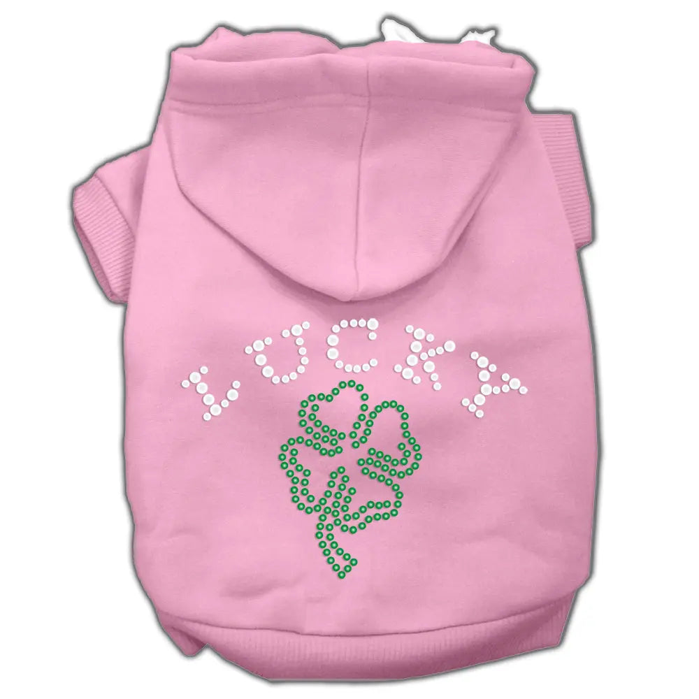 Four Leaf Clover Outline Hoodies Pink S Default Title