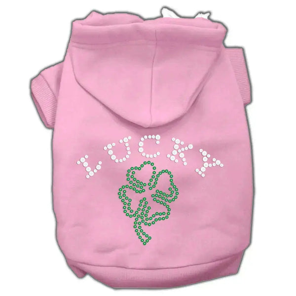 Four-Leaf-Clover-Outline-Hoodies-Pink-S-GreatEagleInc-333803277