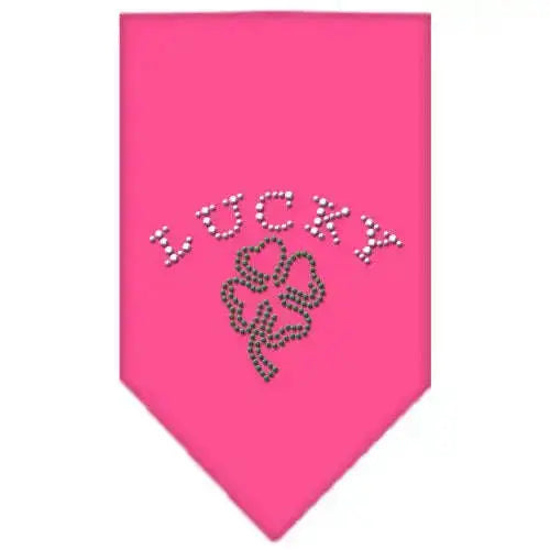 Four-Leaf-Clover-Rhinestone-Bandana-Bright-Pink-Small-GreatEagleInc-319035020