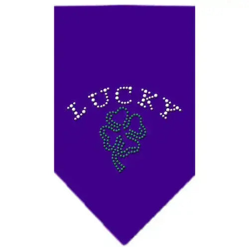 Four-Leaf-Clover-Rhinestone-Bandana-Purple-Small-GreatEagleInc-319034413