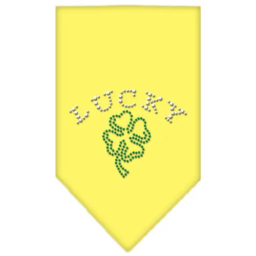 Four Leaf Clover Rhinestone Bandana Yellow Large Default Title