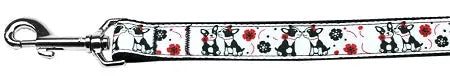 French Love Nylon Dog Leash 3/8 Inch Wide 6ft Long Default Title