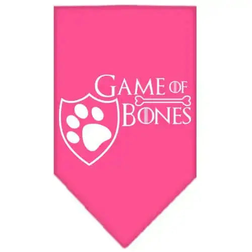 Game-Of-Bones-Screen-Print-Bandana-Bright-Pink-Small-GreatEagleInc-334325695