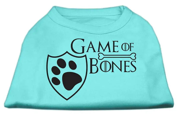 Game-Of-Bones-Screen-Print-Dog-Shirt-Aqua-Lg-GreatEagleInc-334265762